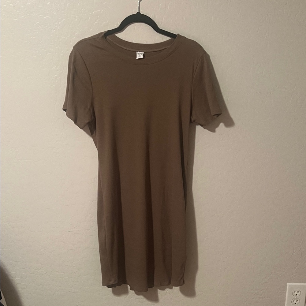 Melrose and Market Brown Short Sleeve Tee Dress